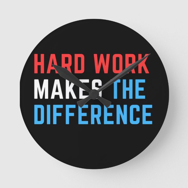 Relógio Redondo O trabalho de duro faz a diferença. (Frente)
