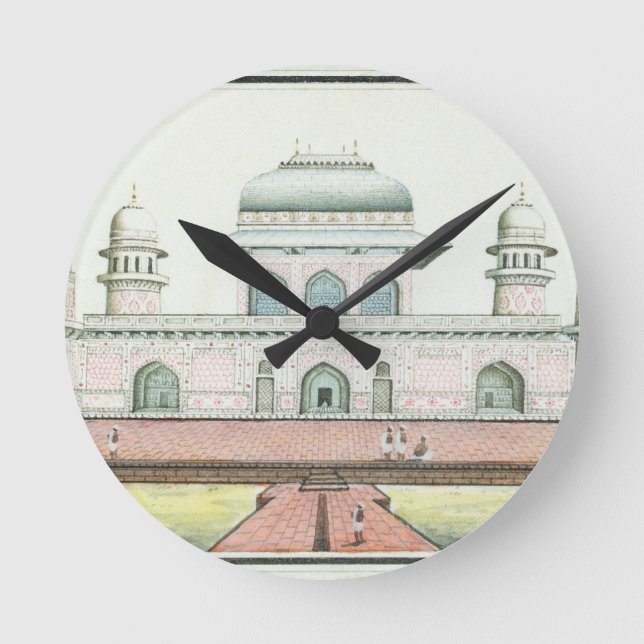 Relógio Redondo O túmulo de Itimad-Ud-Daula, perto de Agra, (Frente)