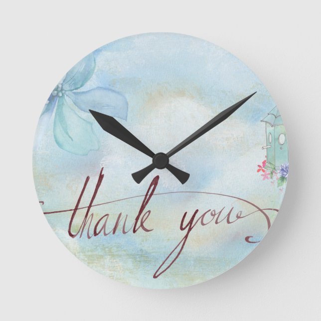 Relógio Redondo obrigado (Frente)