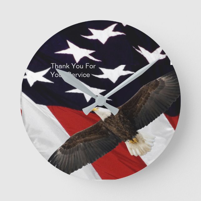 Relógio Redondo Obrigado Pelo Seu Serviço (Frente)