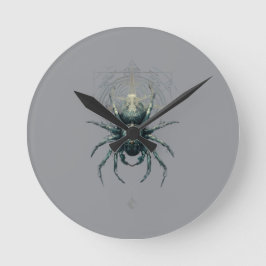 Relógio Redondo Occult Spider Mystic Geometry Dark Art