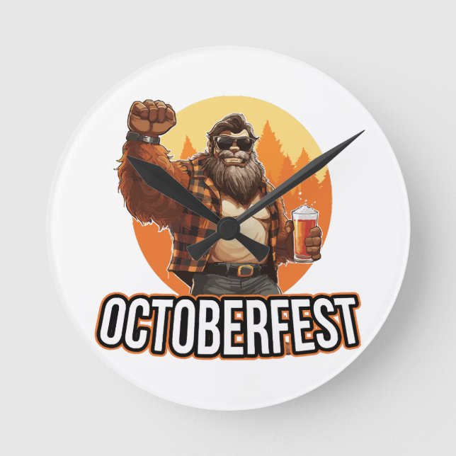 Relógio Redondo Octoberfest Bigfoot (Frente)