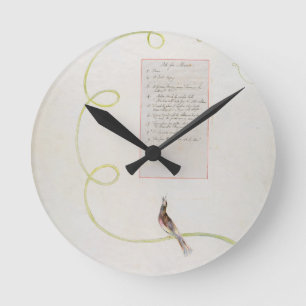 Relógio Redondo 'Ode for Music' design 94 from 'The Poems of Thoma