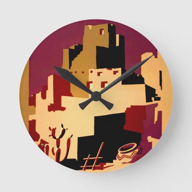 Relógio Redondo Oeste do Sudoeste Pueblo WPA Nacional (Frente)