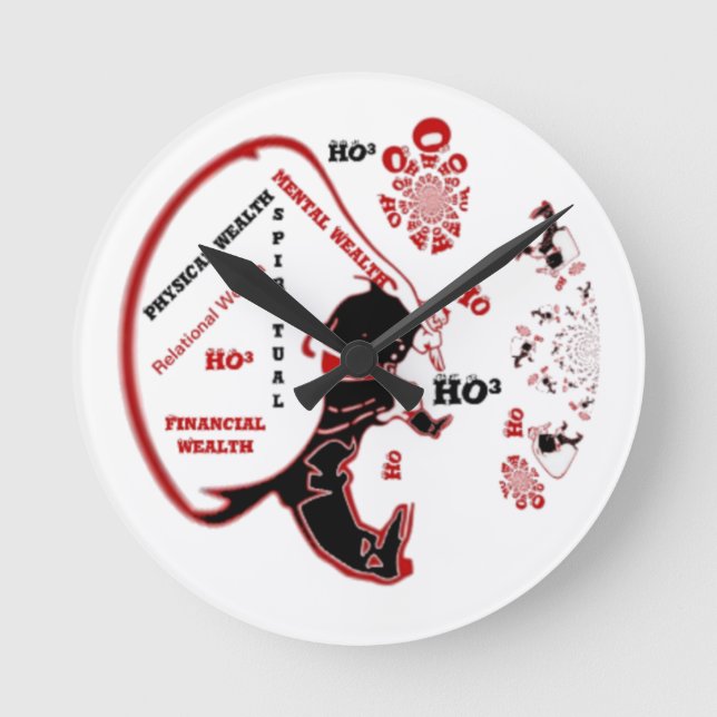 Relógio Redondo Oferta de Papais noeis Secretos - Prosperidade e R (Frente)