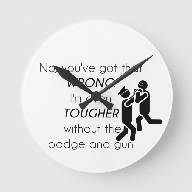 Relógio Redondo Ofertas do Piadas da Polícia (Frente)