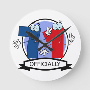 Relógio Redondo Oficialmente bandeira de 71 aniversários