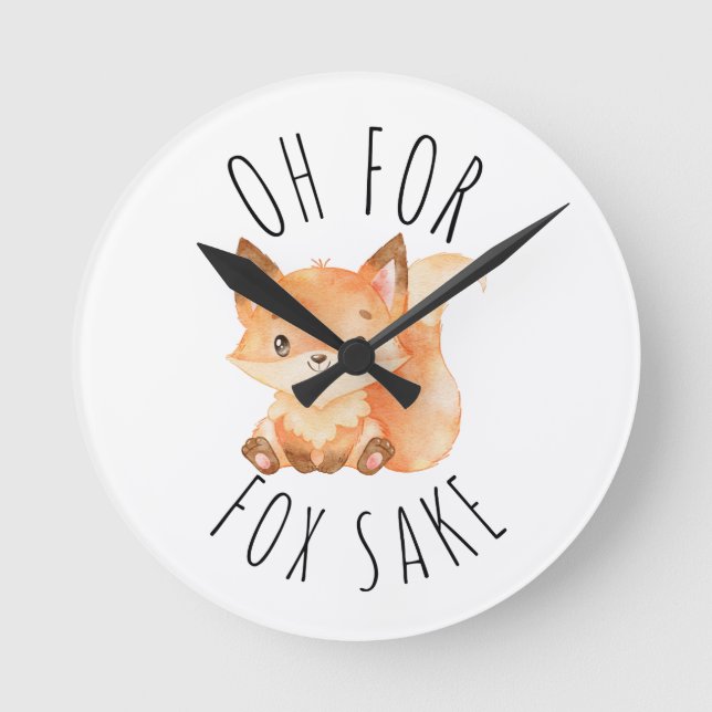 Relógio Redondo Oh para Fox Sake (Frente)
