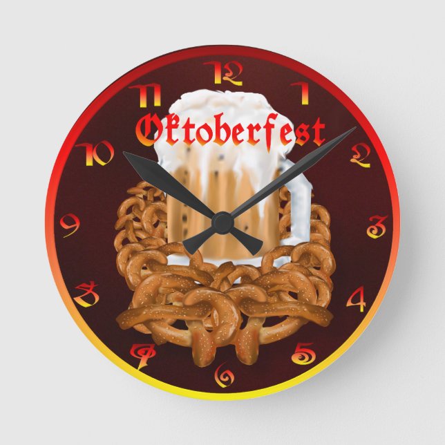 Relógio Redondo OKTOBERFEST Wallclock (Frente)