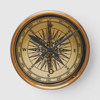 Relógio Redondo Old Compass