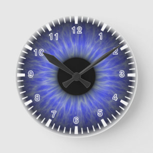 Relógio Redondo olho azul abstrato