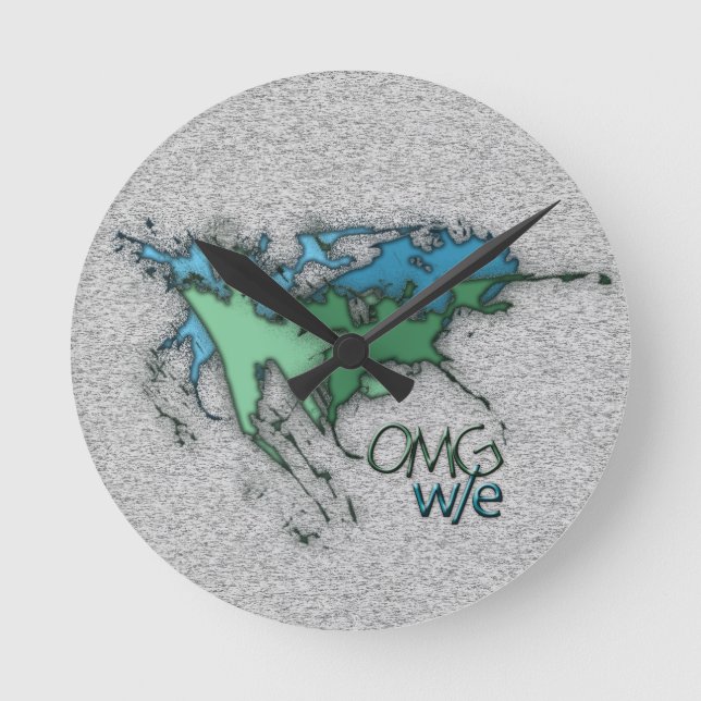 Relógio Redondo OMG! w/e (Frente)