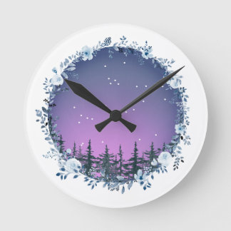 Relógio Redondo Once upon a winter dusk wall clock