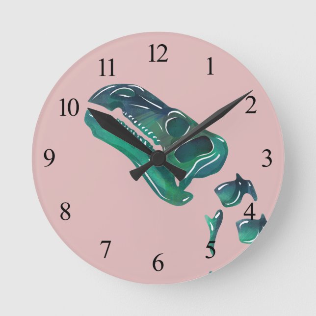 Relógio Redondo Opal Iguanodon Dinossaur (Frente)