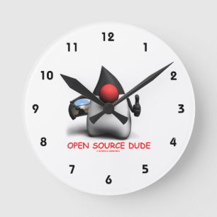 Relógio Redondo Open Source Dude (Desenvolvedor de Software Duke)
