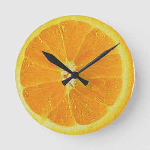 RELÓGIO REDONDO ORANGE-HALF WALL CLOCK