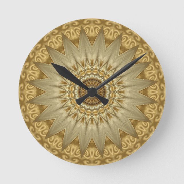 Relógio Redondo Ornate Gold Wall Clock (Frente)