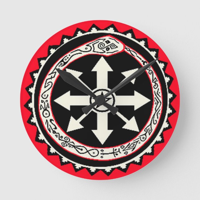 Relógio Redondo Oroburos com Chaos Star (Frente)