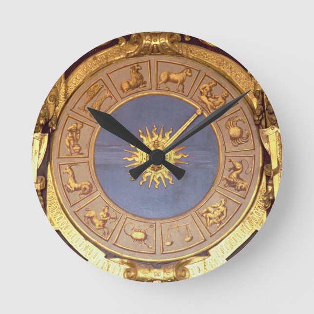Relógio Redondo Orologio Zodicale (Relógio Zodiac) (afresco e marr (Frente)