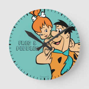 Relógio Redondo Os Flintstones   Fred & Flintstone dos seixos