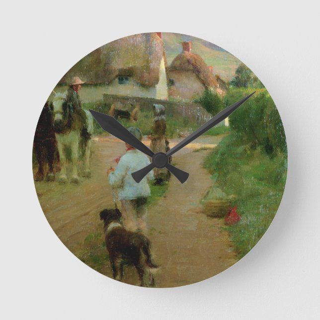 Relógio Redondo Os Loiterers, 1888 (óleo em canvas) (Frente)