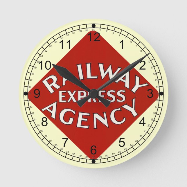 Relógio Redondo Os trens podem enviar suas bolsas adiante pela (Frente)