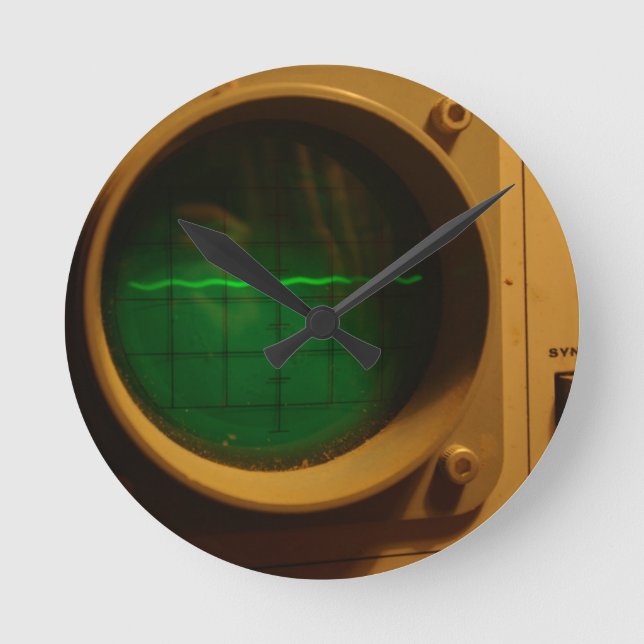 Relógio Redondo Osciloscópio análogo 1964 (Frente)