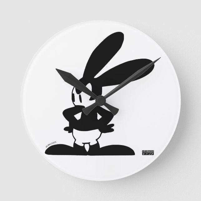 Relógio Redondo Oswald - Angry (All Wet, 1927) (Frente)