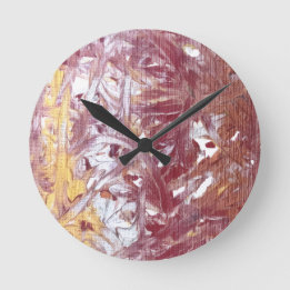 Relógio Redondo Ouro, Prata, Vermelho, Dourado Rosa, Obra de Arte