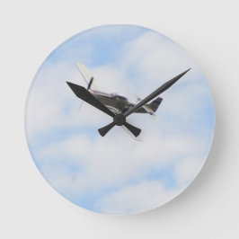 Relógio Redondo P51 Mustang em Voo