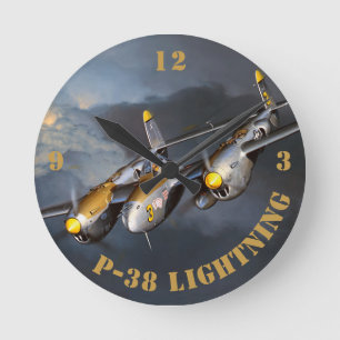Relógio Redondo P-38 Lightning