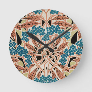 Relógio Redondo Padrão Art Nouveau #12