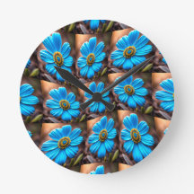 Padrão de Flores Azuis do Céu