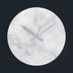 Relógio Redondo Padrão de mármore branco elegante<br><div class="desc">Presente de Padrão Branco Elegante Clássico.

Perfeito como presente de casa,  presente de casamento,  presente de férias e presente para qualquer ocasião especial.</div>