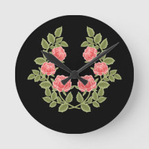 Padrão Floral de Rosas Rosa Empoeirado Vintage - R