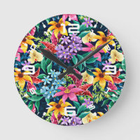 Padrão Floral Exótico Pintado à Mão-23001