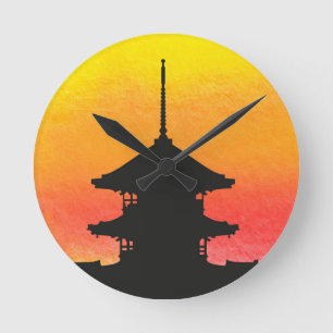 Relógio Redondo Pagoda Japão - Quioto