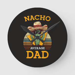 Relógio Redondo Pai engraçado médio Nacho
