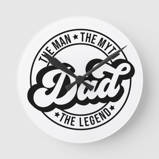 Relógio Redondo Pai o mito da lenda que os pais pai (Frente)