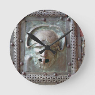 Relógio Redondo Painel da porta esquerda do portal, 1 da gárgula