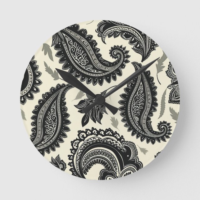 Relógio Redondo Paisley Palaces (Frente)