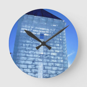 Relógio Redondo Palácio de Gelo no Carnaval de Quebec, Canadá