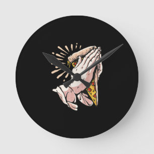 Relógio Redondo Palmas De Pizza De Oração - Obrigado Senhor Por 