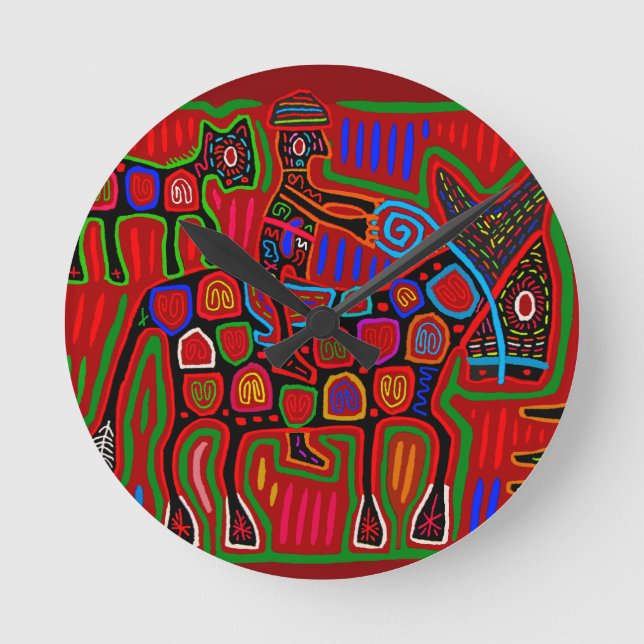 Relógio Redondo Panama Mola - Salve um Cavalo Monte um Cowboy (Frente)