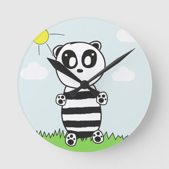 Relógio Redondo Panda Kids (Frente)