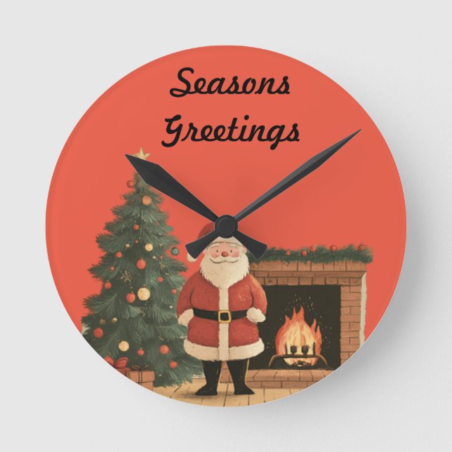 Relógio Redondo Papais noeis (Frente)