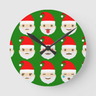 Relógio Redondo papais noeis emoji emoticons