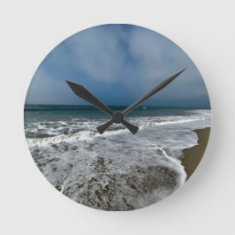 Relógio Redondo Papais noeis Monica Beach no outono.