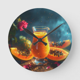 RELÓGIO REDONDO PAPAYA - TROPICAL KISS