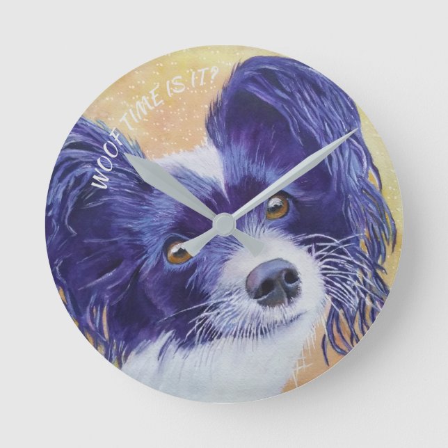 RELÓGIO REDONDO PAPILLON PRETO E BRANCO (Frente)